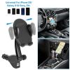 360° Rotation Car Phone Mount 3.1A Dual USB Cigarette Lighter Phone Holder Universal