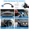 2Pcs 7In 75W Round LED Headlight 3500LM Halo Car Headlamp with DRL High Low Beam for Jeep Wrangler TJ JK CJ with H4 to H13 Adapters Plug and Play