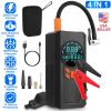 3000A 150PSI 12V Portable Jump Starter with Air Compressor 9.0L Gas/8.0L Diesel Jumper Box with 3 Light Modes Power Bank LCD Display