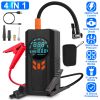 3000A 150PSI 12V Portable Jump Starter with Air Compressor 9.0L Gas/8.0L Diesel Jumper Box with 3 Light Modes Power Bank LCD Display