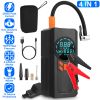 3000A 150PSI 12V Portable Jump Starter with Air Compressor 9.0L Gas/8.0L Diesel Jumper Box with 3 Light Modes Power Bank LCD Display