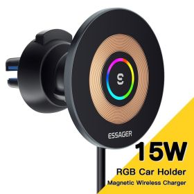 Essager 15W QI Car Wireless Charger Phone Holder Mount For iPhone 14 13 12 Pro Max Wireless Fast Charging Phone Holder Charger