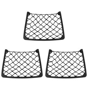 3Pcs Mesh Pockets Seat Side Back Wallet Phone Storage Net Bag Framed Stretch Car Bus Organizer Holder For Auto RV SUV Boat