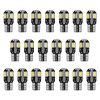 20Pcs T10 SMD5730 LED Light Bulbs 6000K Wedge Light Lamps Dome Map License Plate Car Interior Festoon Lights Kits
