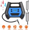 Portable Tire Inflator 150 PSI 120W Max Power Tire Pump with Digital Display LED Light Inflatable Nozzle Needle Fuse Air Compressor for Bikes Motorbik