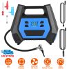 Portable Tire Inflator 150 PSI 120W Max Power Tire Pump with Digital Display LED Light Inflatable Nozzle Needle Fuse Air Compressor for Bikes Motorbik